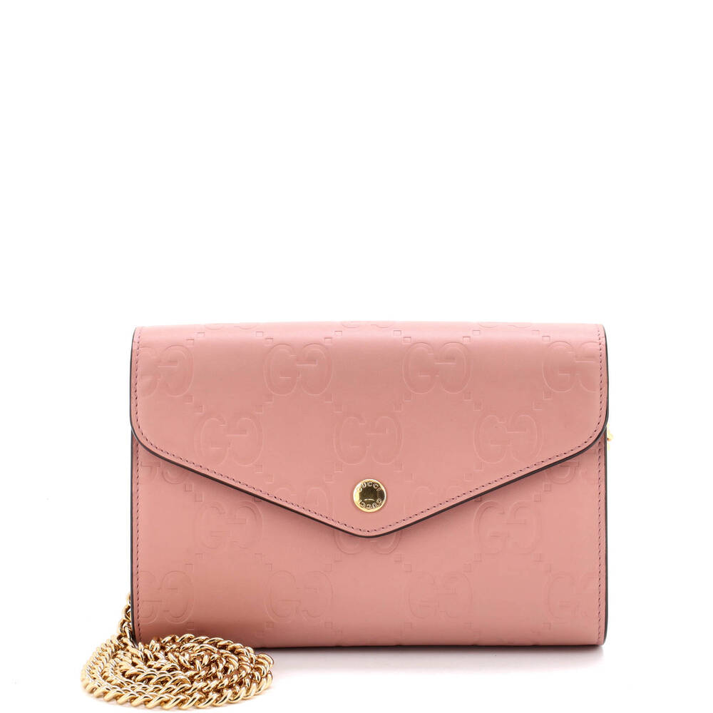 Gucci Envelope Wallet on Chain Guccissima Leather